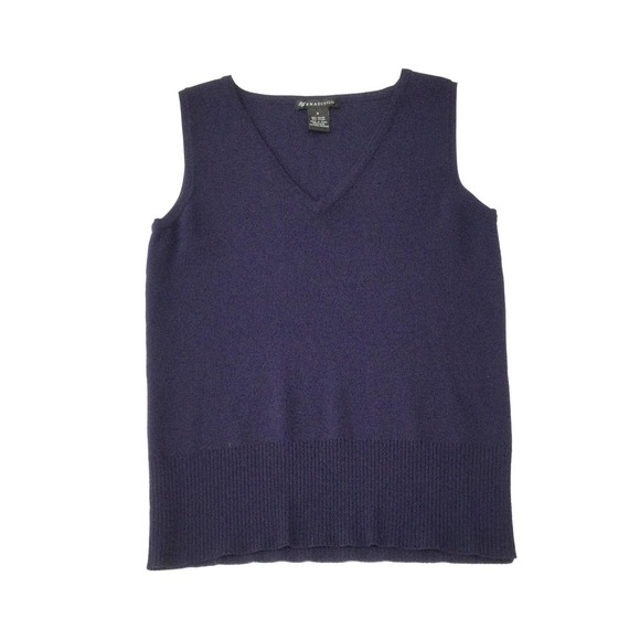 Sleeveless V-Neck Shell Knit Tank Top 89th & MADISON Blue S NWOT - Picture 5 of 7